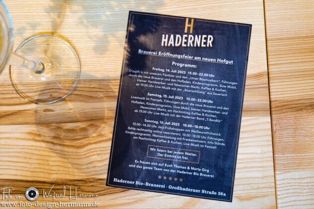 Eröffnungsprogramm vom Haderner Bräu